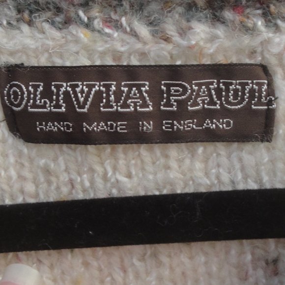 Olivia Paul Sweater Hand Made in England Wool-Acrylic Blend Quality Vintage - Picture 2 of 5